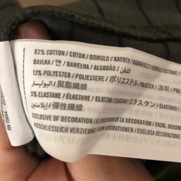 Abercrombie & Fitch Olive Striped Knit Dress - Picture 5 of 6